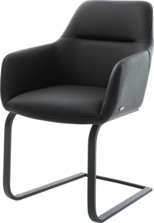 Freischwinger Pejo-Flex Echt-Leder Schwarz Freischwinger flach Schwarz Taschenfederkern