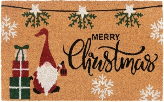 HANSE Home Fußmatte Kokos Merry Christmas Gifts, Türmatte, rechteckig, Höhe: 15 mm, Schmutzfangmatte, Rutschfest, Outdoor, Weihnachten, Kokosmatte, Flur