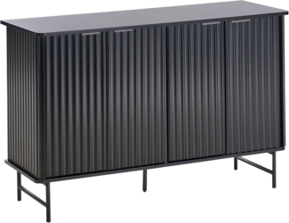 Sideboard mit 4 Türen GLASTONBURY Schwarz