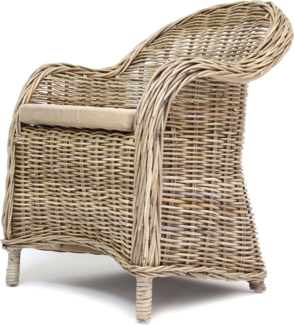 Rattansessel "Koboo Grey" Deko Dekoration Accessoire Arrangement Wohndekoration