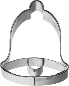 Birkmann Ausstechform Glocke, Plätzchenform, Ausstecher, Ausstechform, Keks Form, Edelstahl, mit Innenprägung, 5,5 cm, 198357