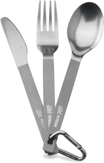 Esbit Besteck-Set Esbit Titan Besteck-Set 3-tlg. mit Karabiner und Tasche