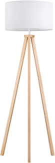 Tomons LED Stehlampe wohnzimmer Stehleuchte Dimmbar aus Holz Dreibein, Skandinavischer, Halogen