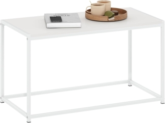 Furinno Camnus Modern Living Couchtisch, Solides Weiß/Weiß