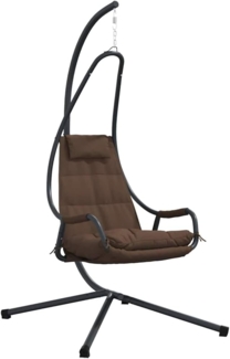 vidaXL Hängendes Ei-Stuhl Kaffeebraun 94 x 107 x 196,5 cm Stahl 42003854