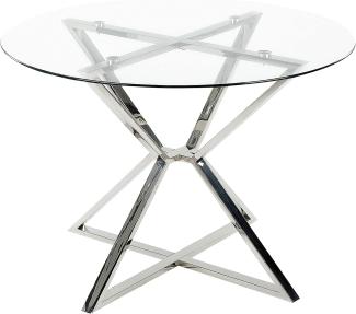 Esstisch BOSCO 105 cm 105 cm Sicherheitsglas Transparent