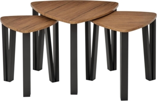 HOMCOM Couchtisch Couchtisch im 3er Set