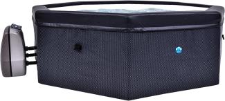 NetSpa 'Octopus' Outdoor-Whirlpool, halbstarr, achteckig, 193 x 73 cm, schwarz, für 4-6 Personen