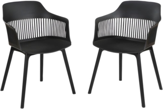 Vente-unique - Gartensessel 2er-Set Polyproylen - Schwarz - SOHO von MYLIA