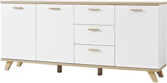 Germania OSLO Sideboard weiß matt Sanremo Eiche