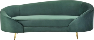 Beliani 'SAVAR' 3-Sitzer Sofa Samtstoff smaragdgrün gold