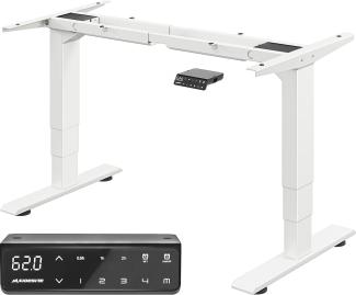 MAIDeSITe Höhenverstellbarer schreibtisch Rahmen 2 motor Tischgestell höhenverstellbar mit Kollisionschutz Schreibtisch höhenverstellbar elektrisch Stehschreibtisch mit 3-Bühne Hebe Beine(Weiß)