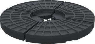 Outsunny Beschwerungsgewicht mit 52 kg Wasser oder 68 kg Sand befüllbar, Sonnenschirme mit Kreuzständer, (Sonnenschirmfuß, 1-tlg, Sonnenschirm), HDPE, Schwarz