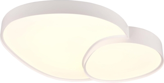 Große LED Deckenleuchte RISE mit Fernbedienung Weiß, Breite 77cm