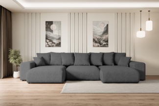 ALTDECOR Wohnlandschaft ESKAR-U, Couch mit Schlaffunktion, Wohnzimmer - Wohnlandschaft, Corner Sofa Bett Eckcouch Couch L-Form Schlafcouch Ausziehbar