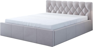 Polsterbett VOG 120x200 mit Matratze, Bettkasten und Lattenrost. Farbe: Beige 2