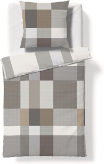 Fleuresse Feinbiber Bettwäsche Aspen 434477-0007 braun Größe: 155x220 cm