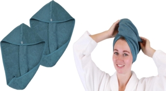 Betz Turban-Handtuch mit Knopf BERLIN Kopfhandtuch Haarturban, (2-St)