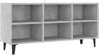 vidaXL TV-Schrank mit Metallbeinen Betongrau 103,5x30x50 cm 805954