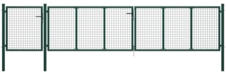 vidaXL Gartentor Stahl 500×100 cm Grün 144317