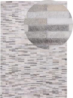 Teppich Kuhfell grau 160x230 cm Patchwork AHILLI