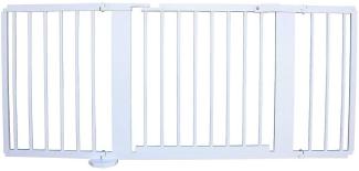 Absperrgitter Türschutzgitter Treppenschutzgitter 119 bis 368 cm massiv weiss (164cm)