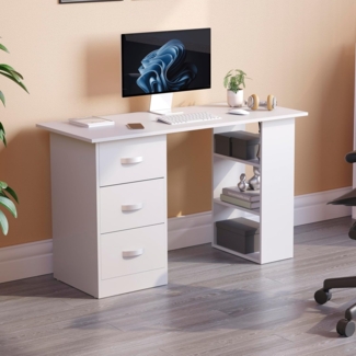 Vida Designs 3331083 Computertische, MDF und Spanplatten, Weiß, Standard