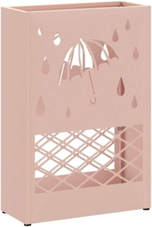 vidaXL Sonnenschirmhalter mit Speicher Rosa 28 x 12 x 41 cm Stahl 868519