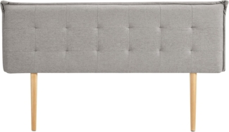 IDIMEX Kopfteil ZELOX, Bettkopfteil Doppelbett 160cm, gestepptes Headboard, Stoffbezug grau