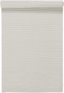 LINUM UNI Dekoratives Tischläufer für Esstisch 45x150 cm, 100% Gerippte Baumwolle, Maschinenwaschbar, Hellgrau