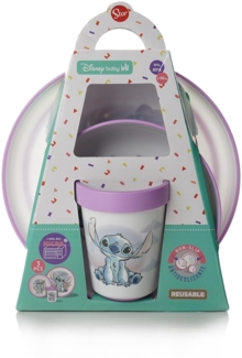 Disney Stitch Geschirrset – 3-teiliges Kinder-Set mit Anti-Rutsch-Boden