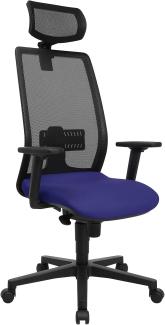 Topstar Drehstuhl T240 blau/schwarz inkl. höhenverstellbare Armlehnen, inkl. Kopststütze