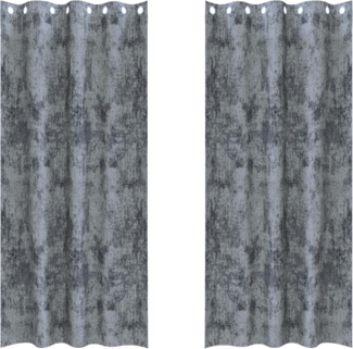 vidaXL Sammtvorhänge 2 Stück mit Ösen Silbergrau 245x140 cm 4107651