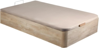 Vente-unique - Bettgestell mit Bettkasten - 90 x 190 cm - Holzfarben - HESTIA von YSMÉE