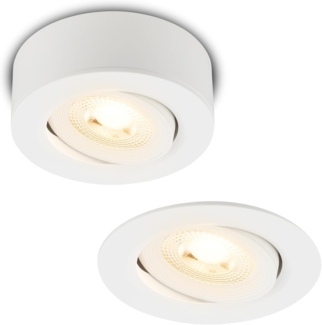 Briloner LED-Einbauleuchten 2in1 Mini Ein-& Aufbau 9W 500lm weiß dimmbar
