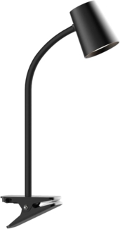 Lindby Klemmleuchte Ailina, LED, Kunststoff Schwarz warmweiß IP20, 1 x 5 W LED, warmweiß