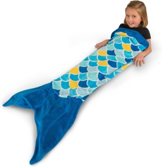 Kinderdecke Cuddle Tails Meerjungfrauendecke WAVE BLUE, Fin Fun, für Kinder