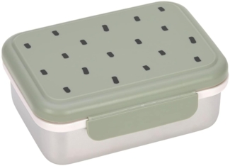 Laessig Happy Prints Lunchbox Light Olive Edelstah