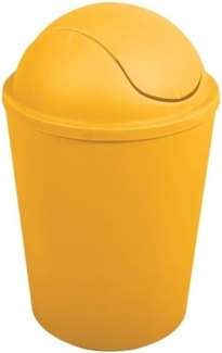 MSV Kosmetikeimer Abfalleimer Schwingdeckeleimer 5,5 Liter Kunststoff Safran Gelb