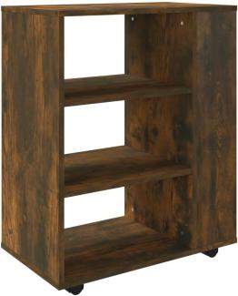 vidaXL Rollschrank Räuchereiche 60x35x75 cm Holzwerkstoff