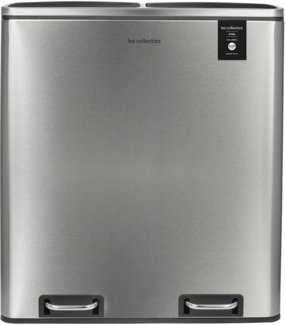 Les Collectors Sensor Küchenabfalleimer Mülleimer mit Trennfunktion N°904, Edelstahl, silber, 60 Liter, rechteckig und praktisch