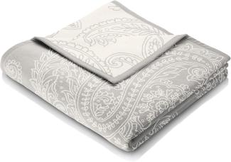 Biederlack Wohndecke Cotton Home Paisley light Größe 150x200 cm beige/grau Plaid