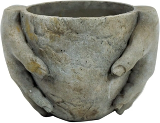 Blumentopf DKD Home Decor Grau Klebstoff 20 x 15 x 14 cm