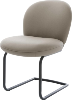 Freischwinger Nube-Flex Echt-Leder Schlamm Freischwinger rund Schwarz Taschenfederkern