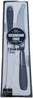 Rockingham Forge 2STK650BK Steakmesser, 18-10 Edelstahl, Schwarz