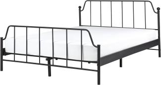 Bett mit Lattenrost MAURESSAC 140 x 200 cm Metall Schwarz