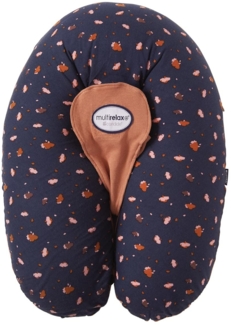 CANDIDE - Schwangerschafts- und Stillkissen, multifunktional, 3-in-1, Multirelax, patentiert, Babywippe, abnehmbarer Bezug, Microperlen, 78x44 cm (Jersey-Blumen/braun)