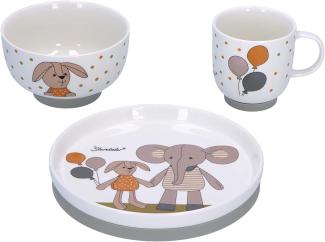 Sterntaler Kinder Porzellan-Geschirr-Set 3-tlg. Eddy & Happy - A