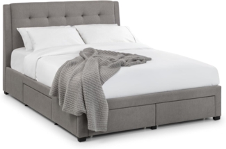 Julian Bowen Fullerton Bett mit 4 Schubladen, Grau, King