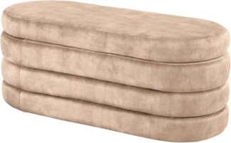 riess-ambiente Sitzbank VOGUE 115cm champagner - Samt, mit Stauraum, montiert, gepolstert (Einzelartikel, 1-St), stilvolle Polsterbank - ideal für glamouröse Schlafzimmer & Ankleiden